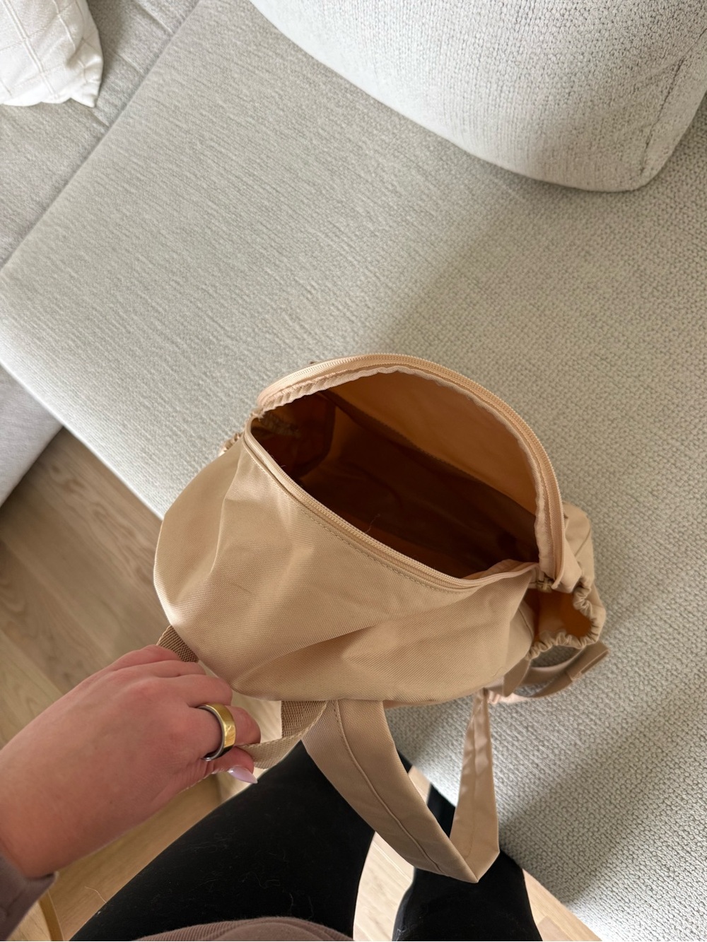 BEIS Beige Compact Everyday Backpack - Picture 5 of 5